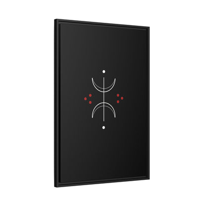 Minimalist Crescent Moon Wall Art — Matte Framed Canvas