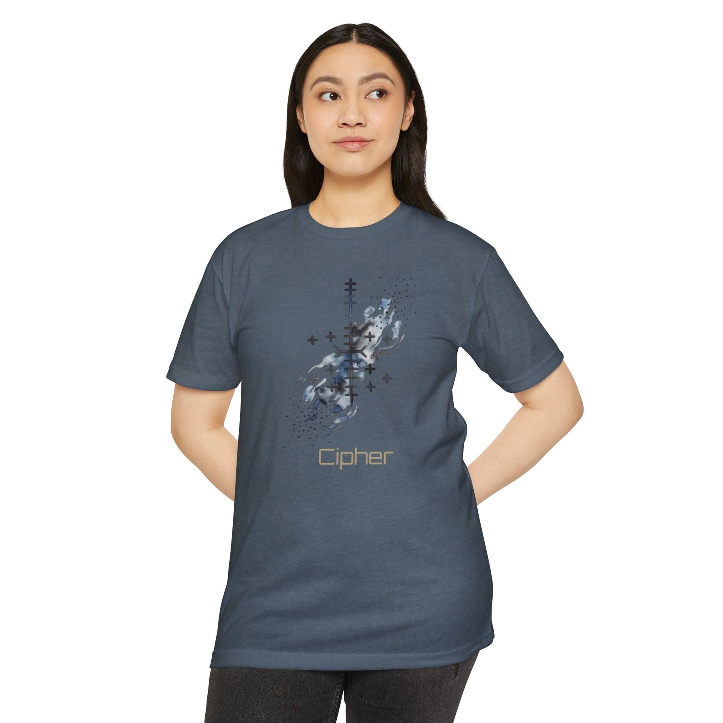 T-shirt graphique Cipher — design technologique abstrait Bonorial