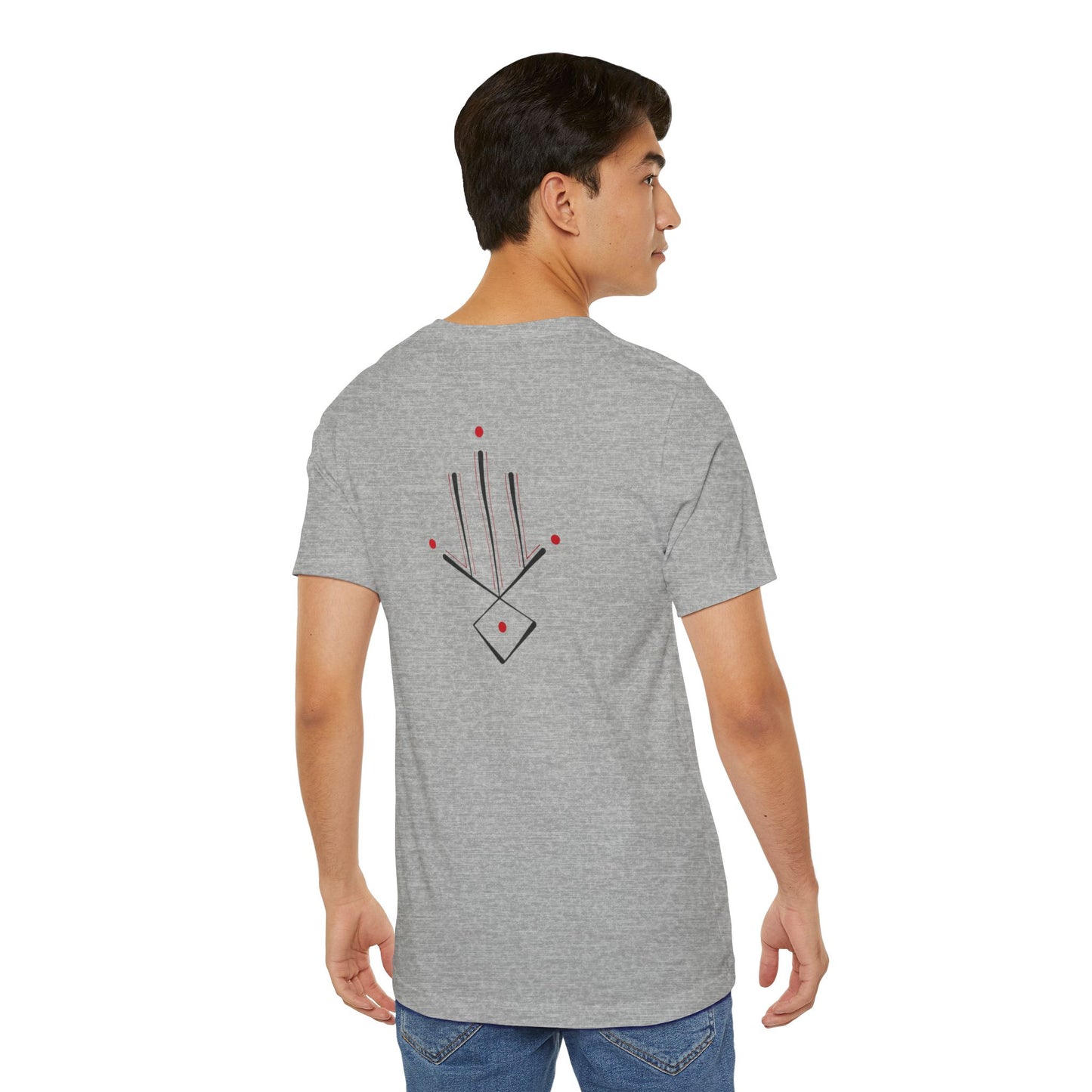 Minimal Geometric T‑Shirt — Abstract Line & Dot Design
