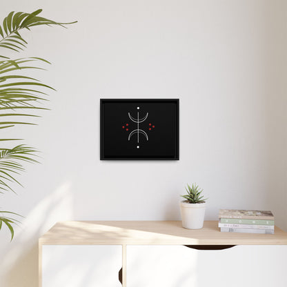 Minimalist Crescent Moon Wall Art — Matte Framed Canvas