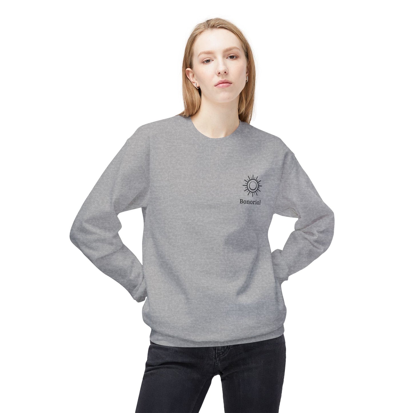 Sweat-shirt col rond Sunrise Balance — « Énergie Rythme Équilibre »