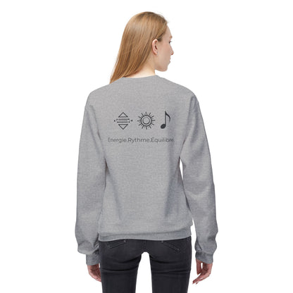 Sweat-shirt col rond Sunrise Balance — « Énergie Rythme Équilibre »