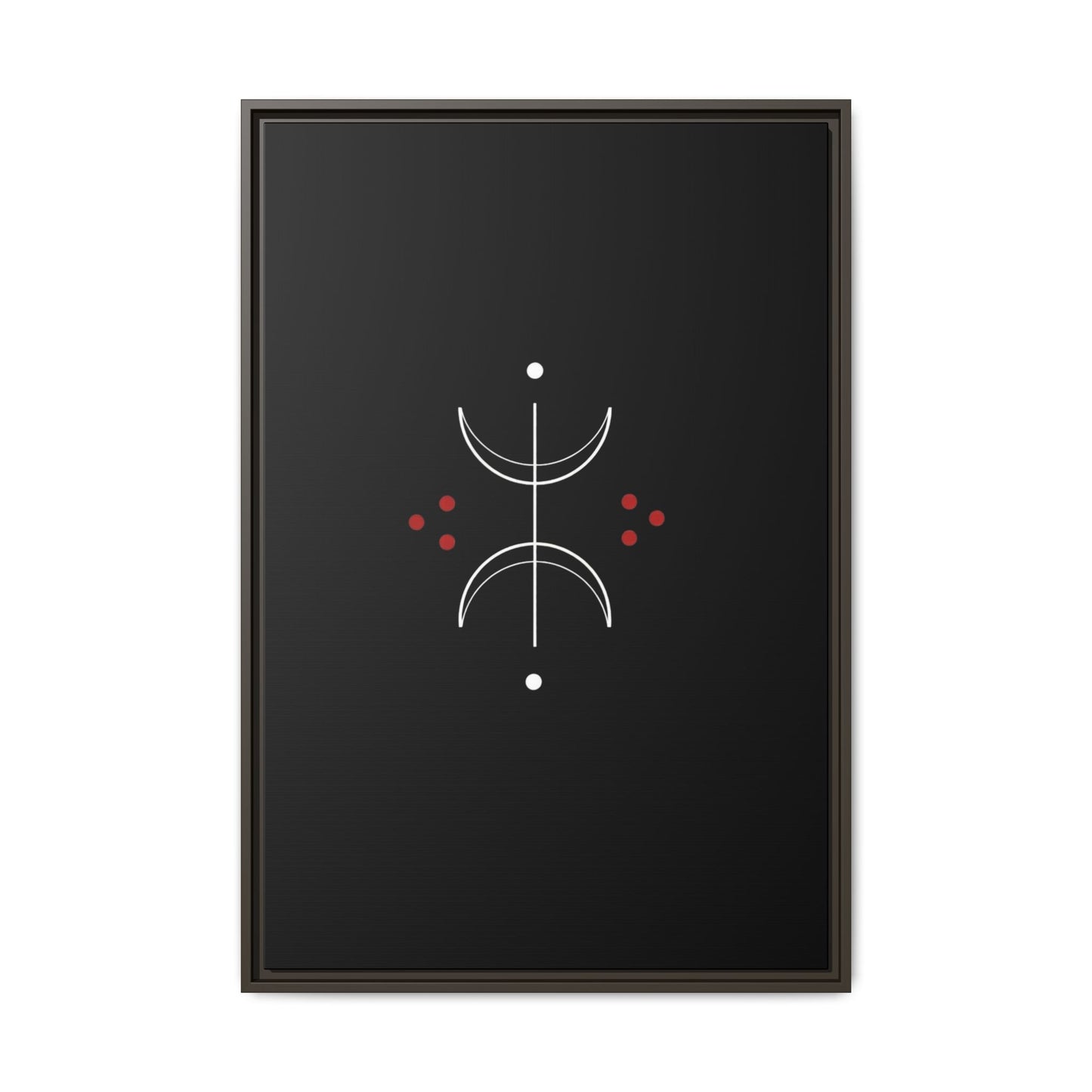 Minimalist Crescent Moon Wall Art — Matte Framed Canvas