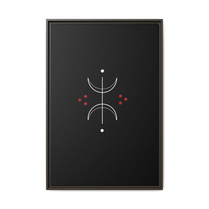 Minimalist Crescent Moon Wall Art — Matte Framed Canvas
