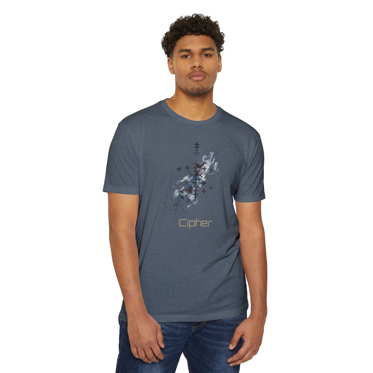T-shirt graphique Cipher — design technologique abstrait Bonorial