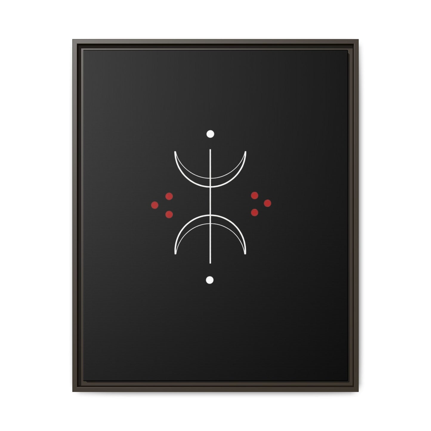 Minimalist Crescent Moon Wall Art — Matte Framed Canvas