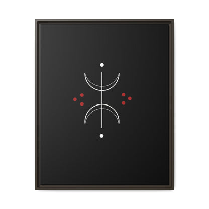 Minimalist Crescent Moon Wall Art — Matte Framed Canvas