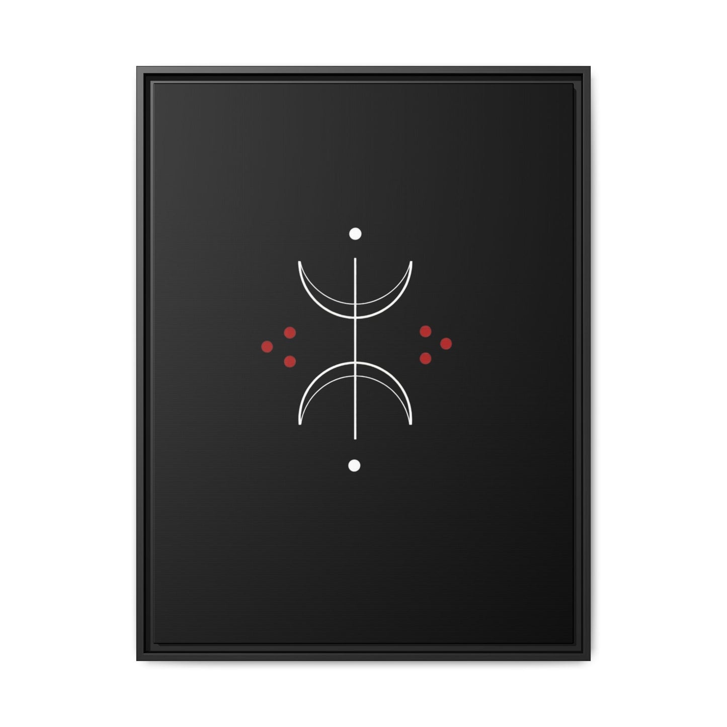 Minimalist Crescent Moon Wall Art — Matte Framed Canvas