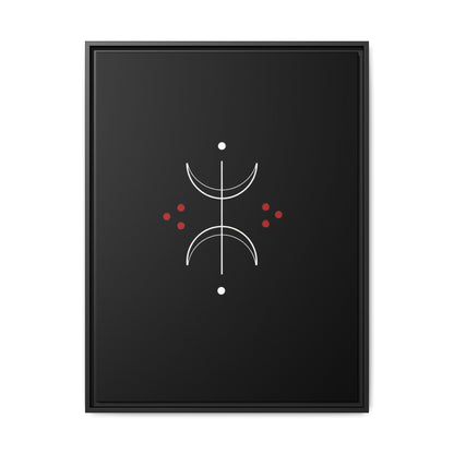 Minimalist Crescent Moon Wall Art — Matte Framed Canvas