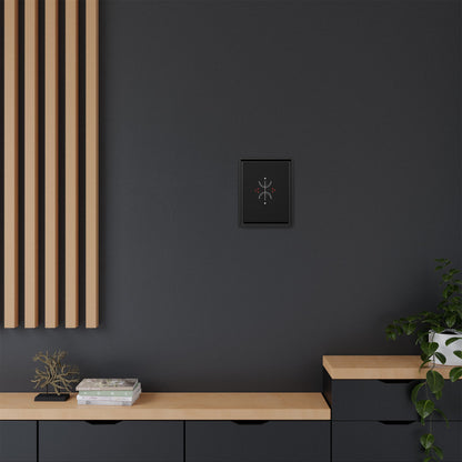 Minimalist Crescent Moon Wall Art — Matte Framed Canvas