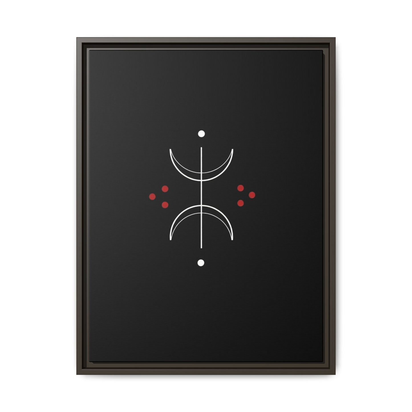 Minimalist Crescent Moon Wall Art — Matte Framed Canvas