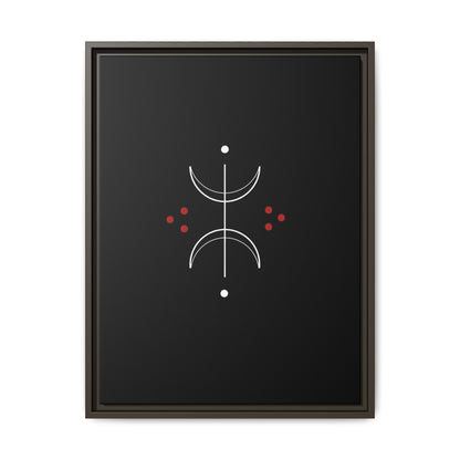 Minimalist Crescent Moon Wall Art — Matte Framed Canvas