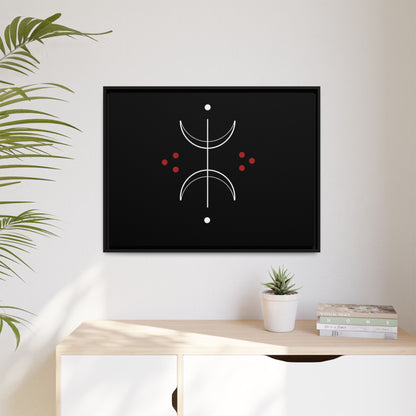 Minimalist Crescent Moon Wall Art — Matte Framed Canvas