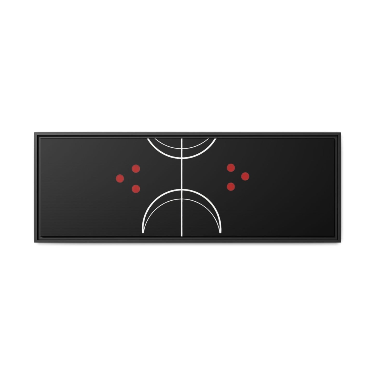 Minimalist Crescent Moon Wall Art — Matte Framed Canvas