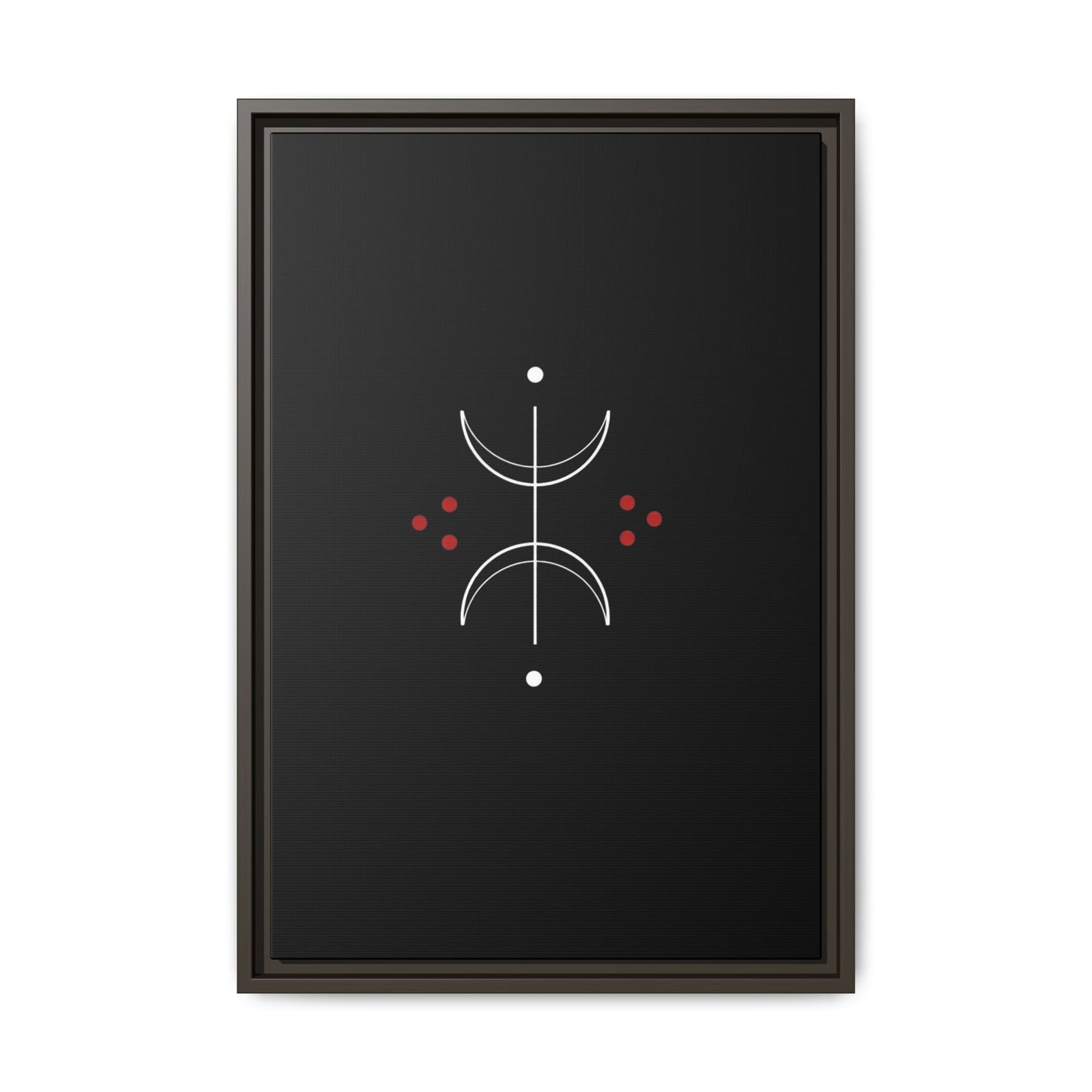 Minimalist Crescent Moon Wall Art — Matte Framed Canvas