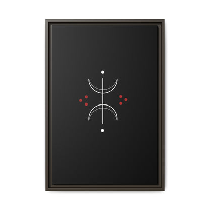 Minimalist Crescent Moon Wall Art — Matte Framed Canvas