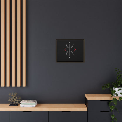 Minimalist Crescent Moon Wall Art — Matte Framed Canvas