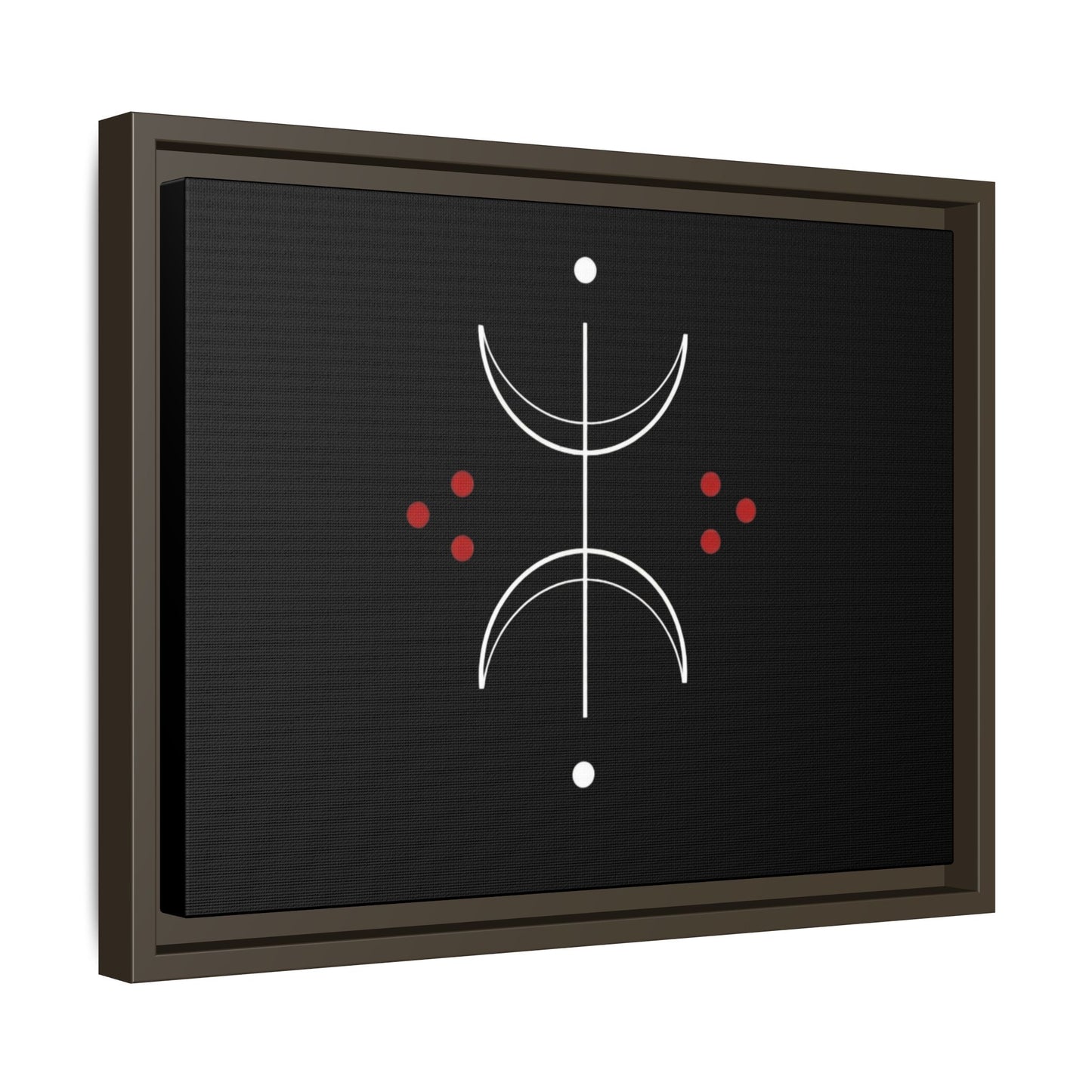 Minimalist Crescent Moon Wall Art — Matte Framed Canvas