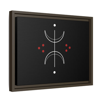Minimalist Crescent Moon Wall Art — Matte Framed Canvas