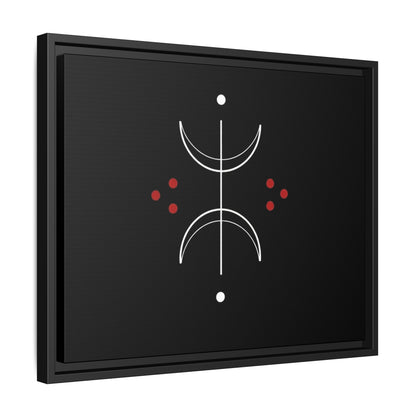 Minimalist Crescent Moon Wall Art — Matte Framed Canvas