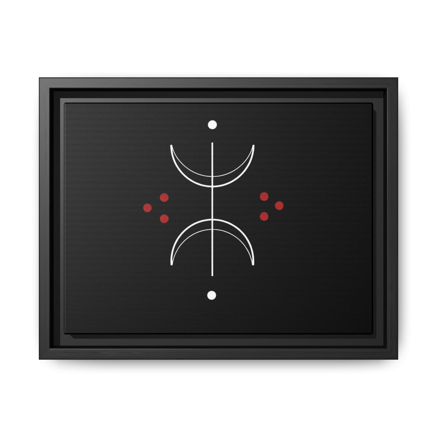 Minimalist Crescent Moon Wall Art — Matte Framed Canvas