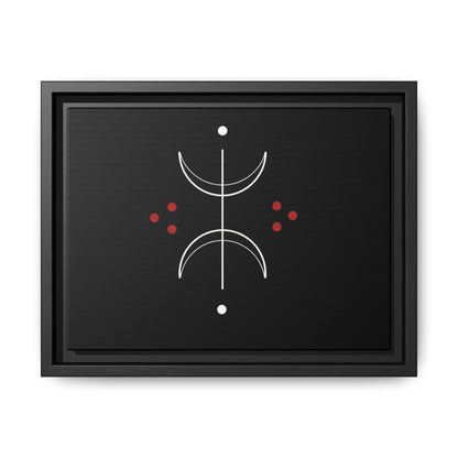 Minimalist Crescent Moon Wall Art — Matte Framed Canvas