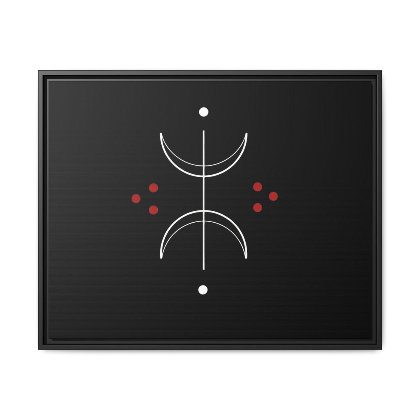 Minimalist Crescent Moon Wall Art — Matte Framed Canvas