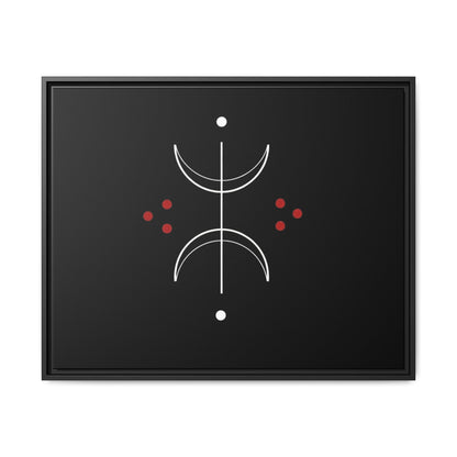 Minimalist Crescent Moon Wall Art — Matte Framed Canvas