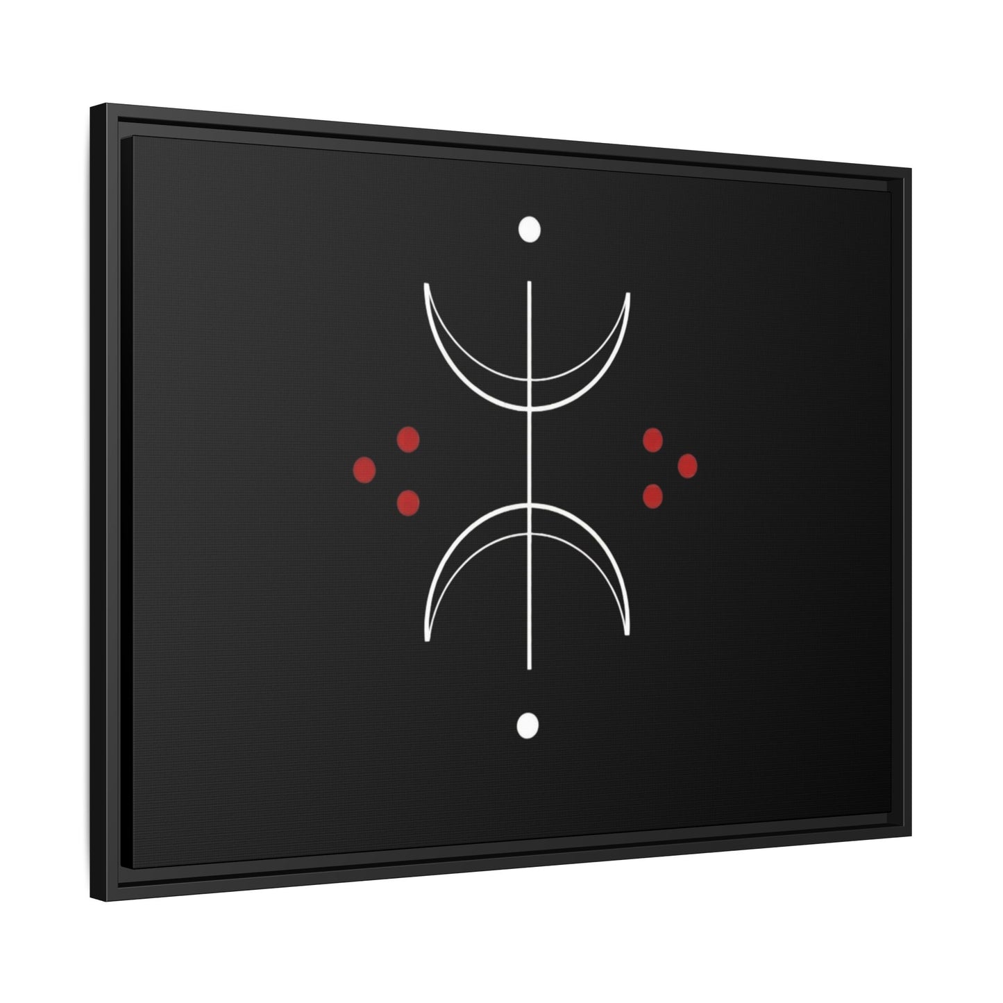 Minimalist Crescent Moon Wall Art — Matte Framed Canvas