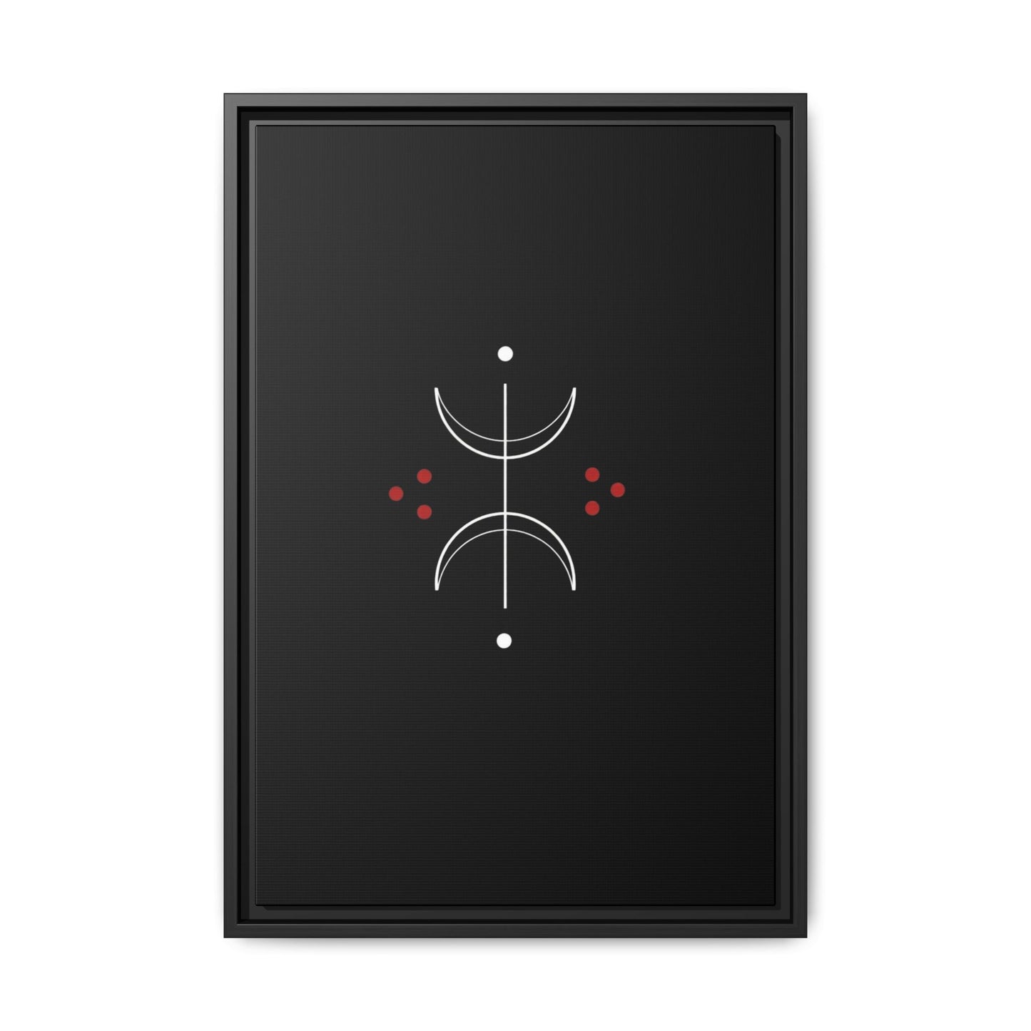 Minimalist Crescent Moon Wall Art — Matte Framed Canvas
