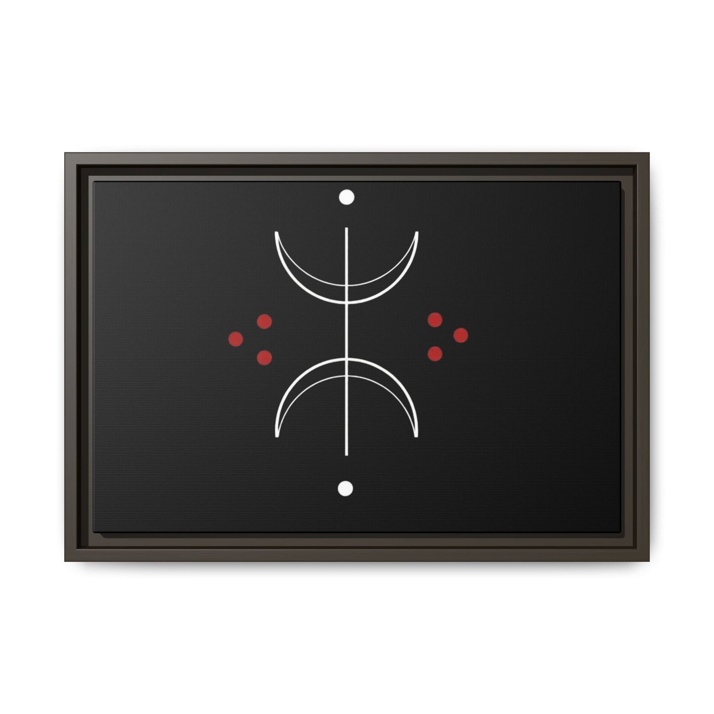 Minimalist Crescent Moon Wall Art — Matte Framed Canvas