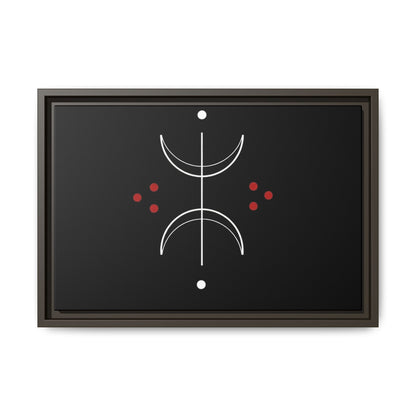 Minimalist Crescent Moon Wall Art — Matte Framed Canvas