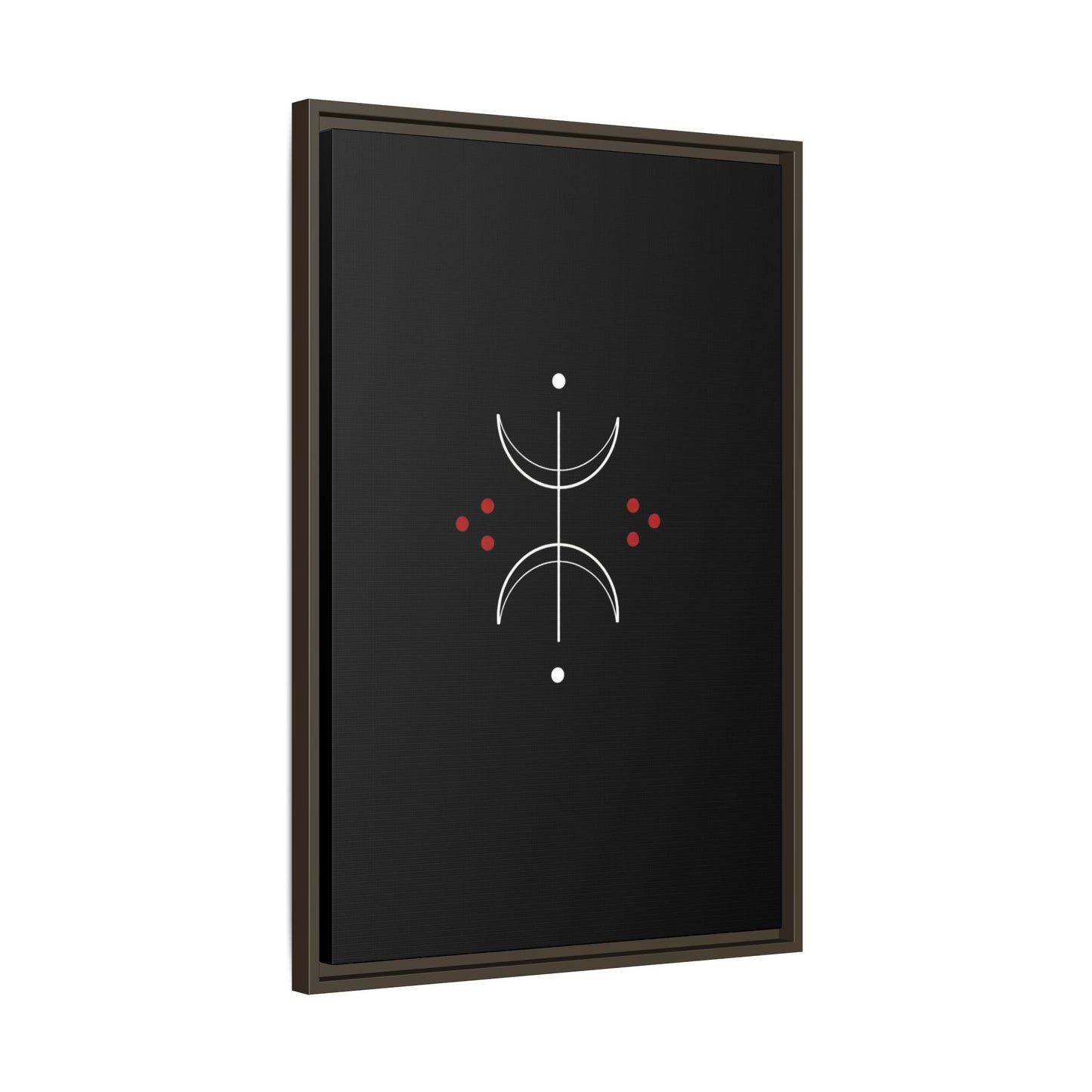 Minimalist Crescent Moon Wall Art — Matte Framed Canvas