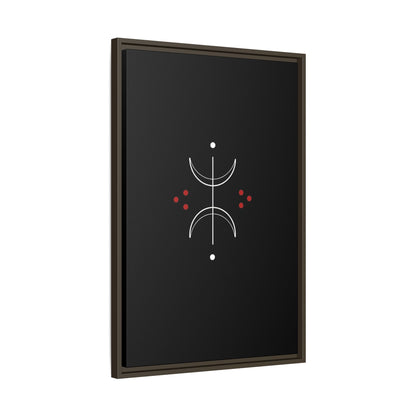 Minimalist Crescent Moon Wall Art — Matte Framed Canvas