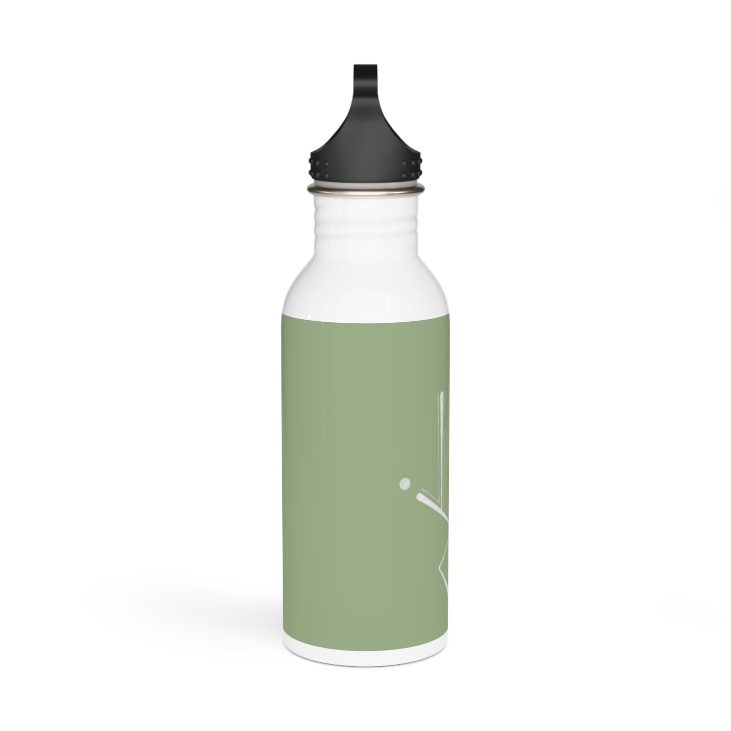 Green Minimalist Geometric Stainless Steel Water Bottle