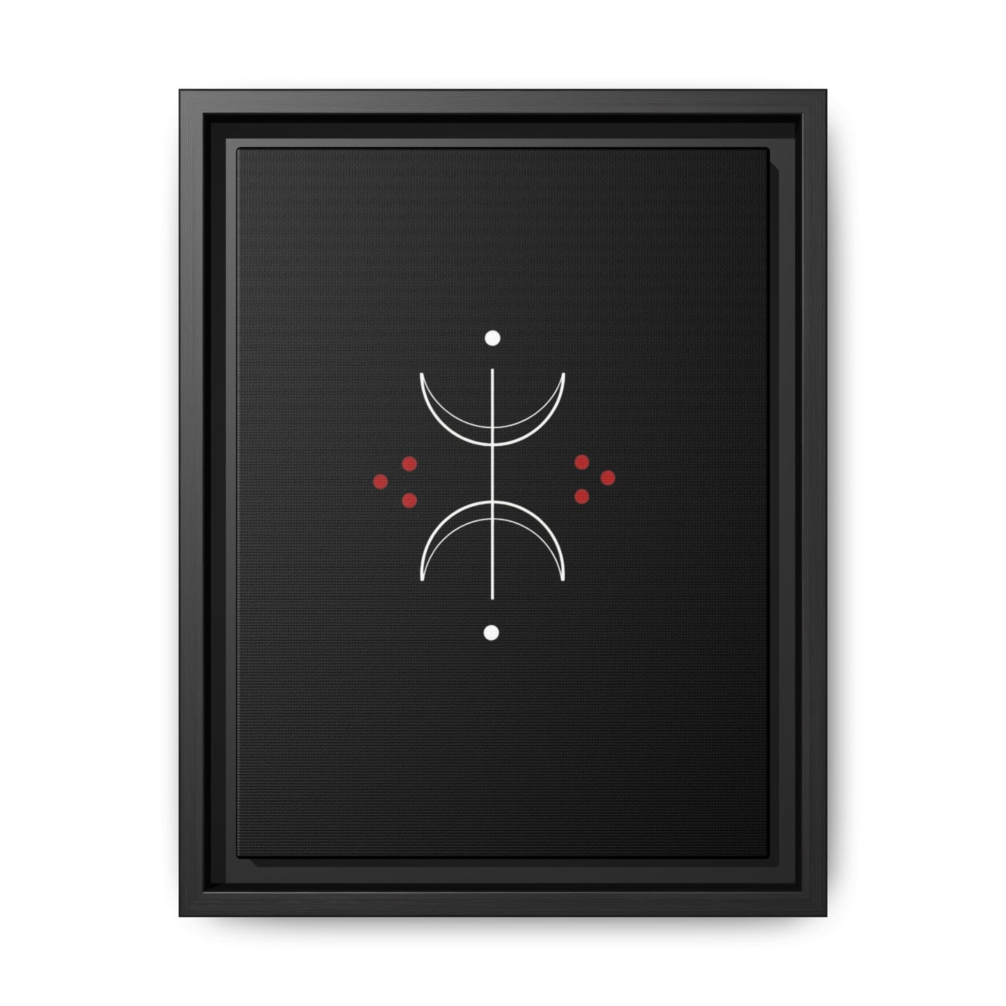 Minimalist Crescent Moon Wall Art — Matte Framed Canvas