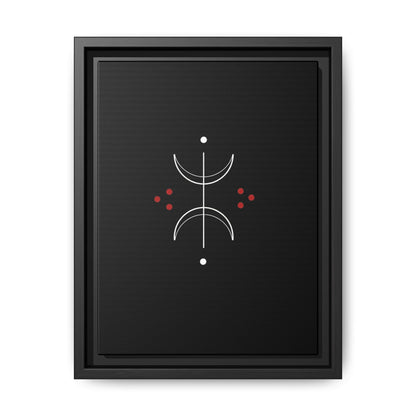 Minimalist Crescent Moon Wall Art — Matte Framed Canvas