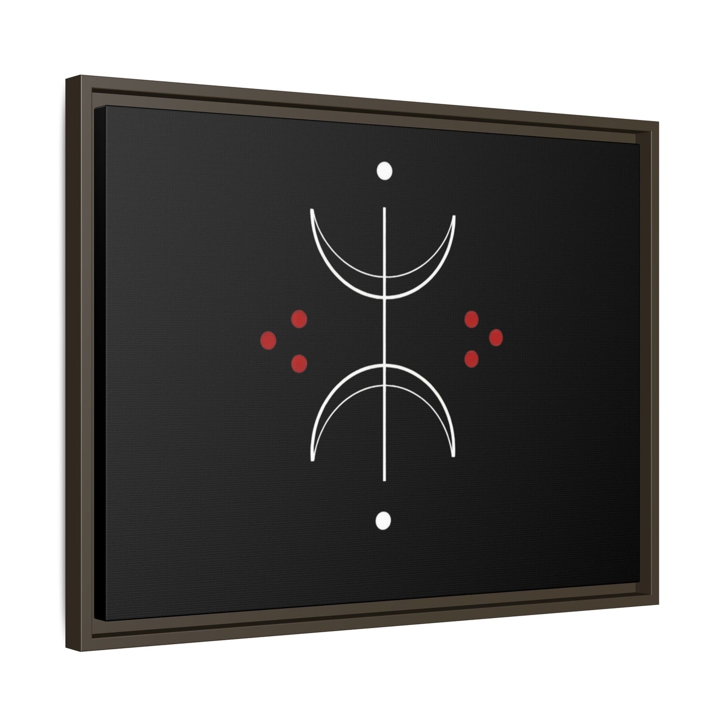 Minimalist Crescent Moon Wall Art — Matte Framed Canvas