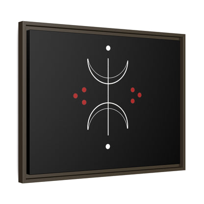 Minimalist Crescent Moon Wall Art — Matte Framed Canvas