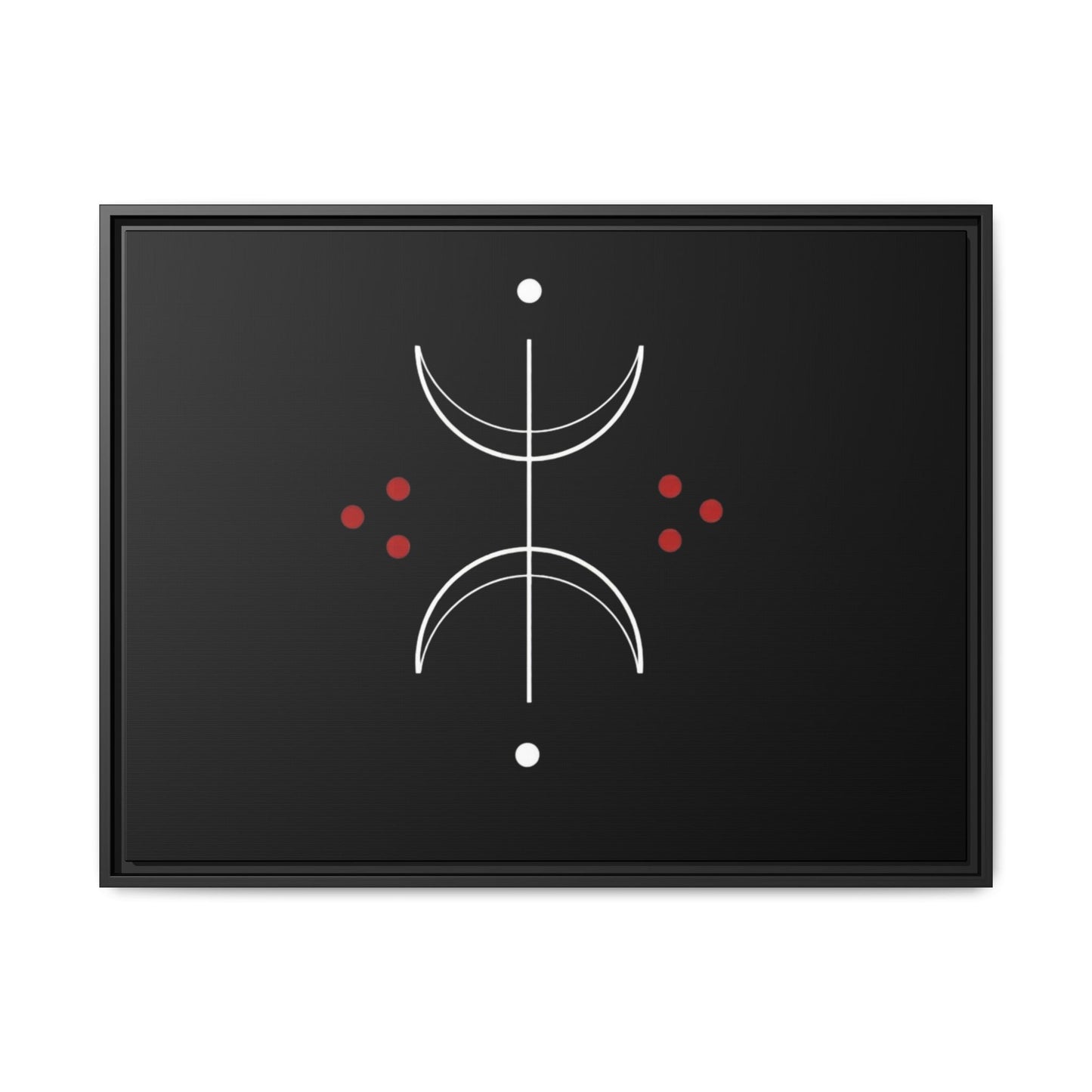 Minimalist Crescent Moon Wall Art — Matte Framed Canvas