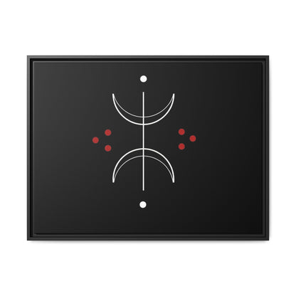 Minimalist Crescent Moon Wall Art — Matte Framed Canvas
