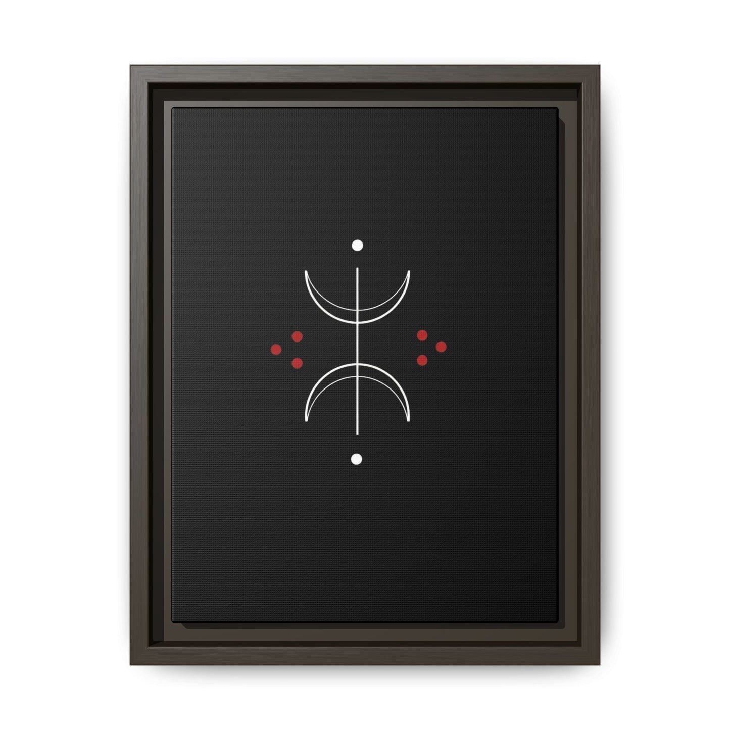 Minimalist Crescent Moon Wall Art — Matte Framed Canvas