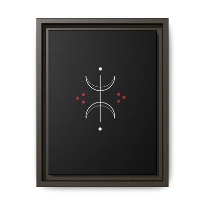 Minimalist Crescent Moon Wall Art — Matte Framed Canvas