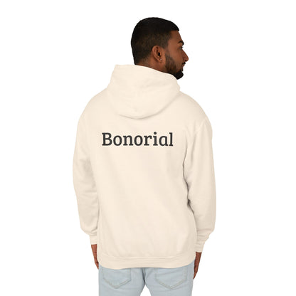 Bonorial Minimalist Logo Hoodie — Lightweight Cream Hooded Sweatshirt