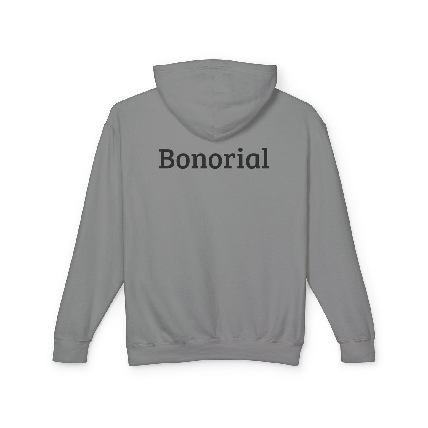 Bonorial Minimalist Logo Hoodie — Lightweight Cream Hooded Sweatshirt