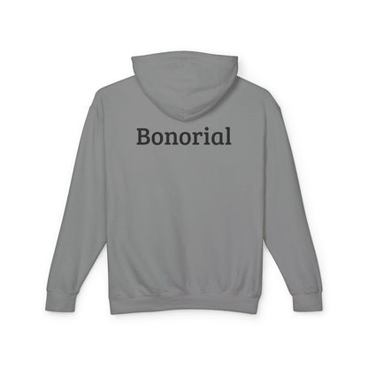 Bonorial Minimalist Logo Hoodie — Lightweight Cream Hooded Sweatshirt