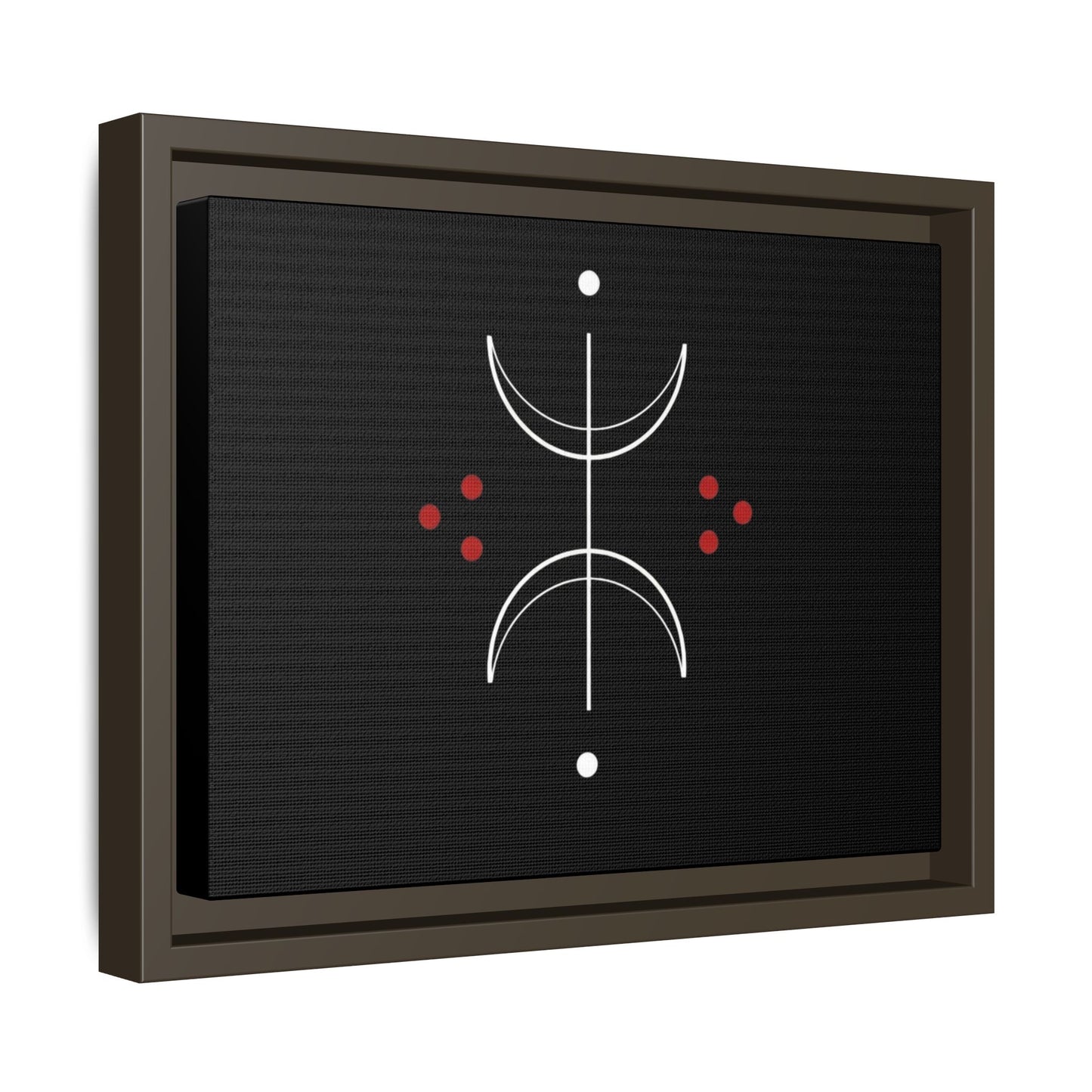 Minimalist Crescent Moon Wall Art — Matte Framed Canvas