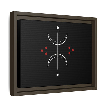 Minimalist Crescent Moon Wall Art — Matte Framed Canvas