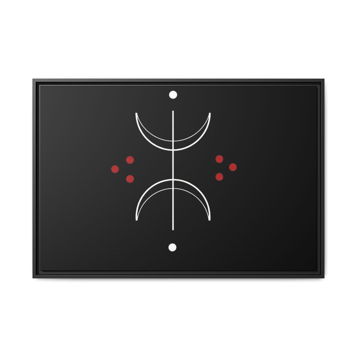 Minimalist Crescent Moon Wall Art — Matte Framed Canvas