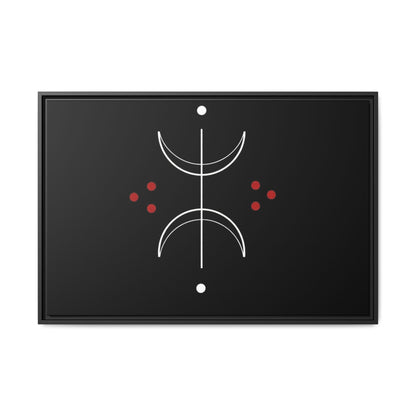 Minimalist Crescent Moon Wall Art — Matte Framed Canvas